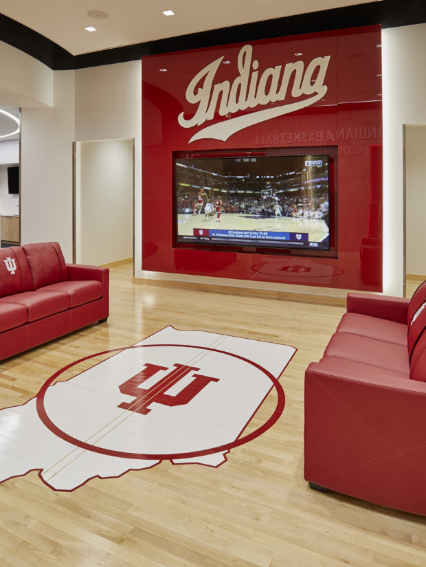 Inside view of Indiana University Student Lounge in Assembly Hall 2