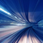 Image of a blur train in motion on the road