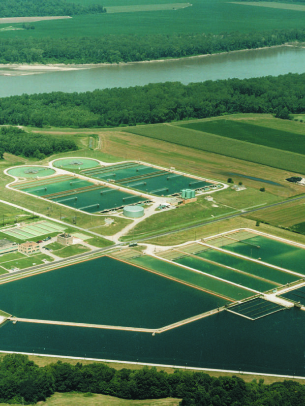 Ariel view of Metropolitan St. Louis Sewer District Plant